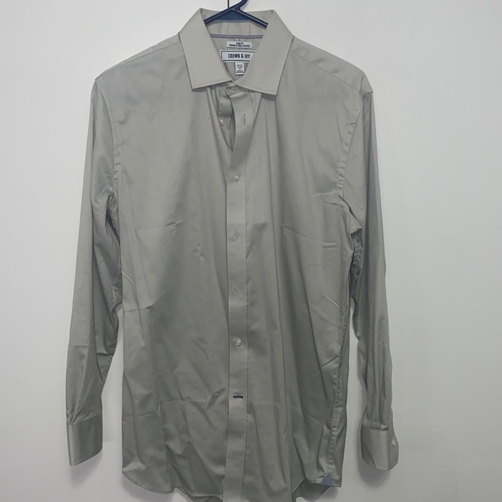 SLICK SILVER DRESS SHIRT